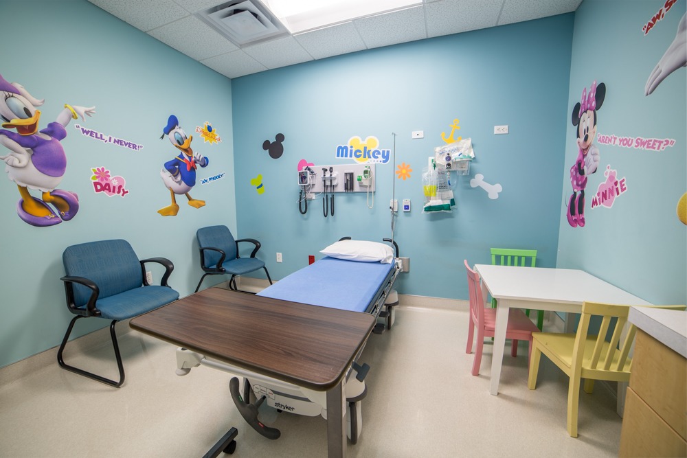 pediatric room at emergency center