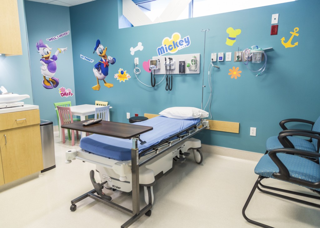 pediatric room at emergency center