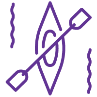 purple kayak icon