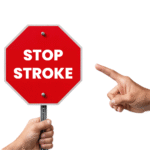 Stop stroke sign, indicating a clear message to halt or pause.