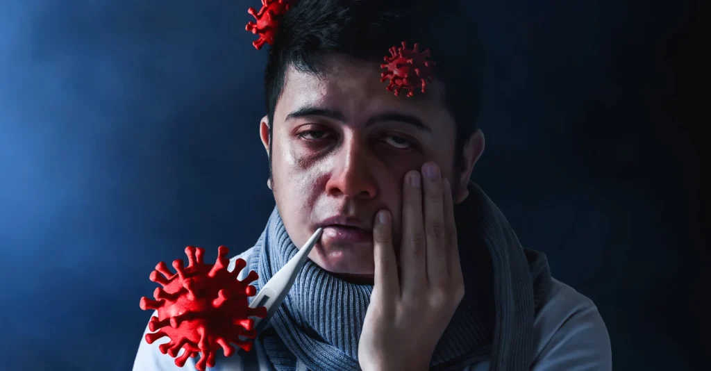 sick-young-man-red-virus-cells-dark-background.