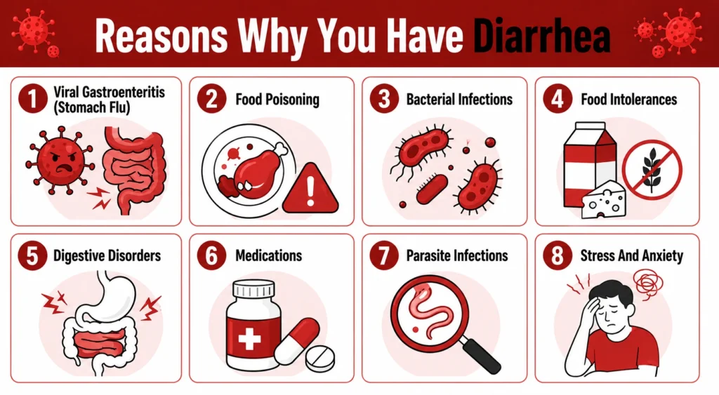 Infographic illustrating seven main symptoms of dermatomyositis.
